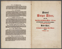 KG 01073
          <br/>
          Entwurf einiger Thiere. Erster Theil. (18 bladen)
          <br/>
          <em>Ridinger, Johann Elias (1698-1767)</em>